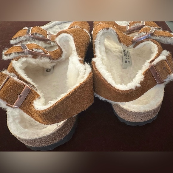 BIRKENSTOCK Milano Style Suede Shearling Lined Color Mink Ladies 9 Mens 7 - Picture 6 of 8